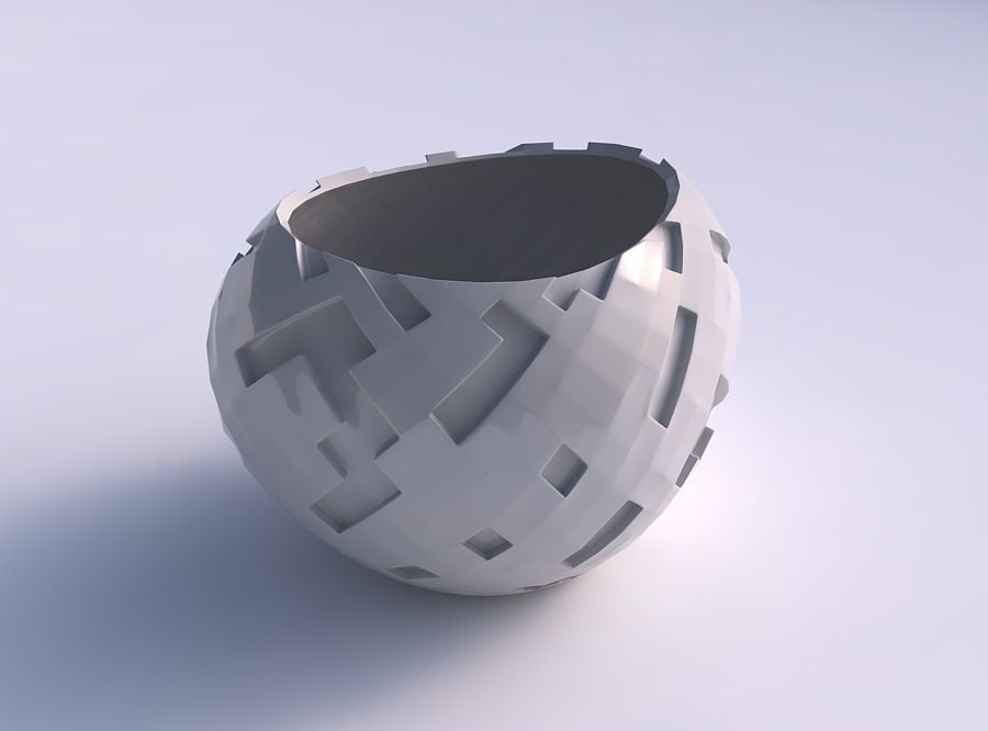 Bowl compressed 2 with cavities 3D print model_0