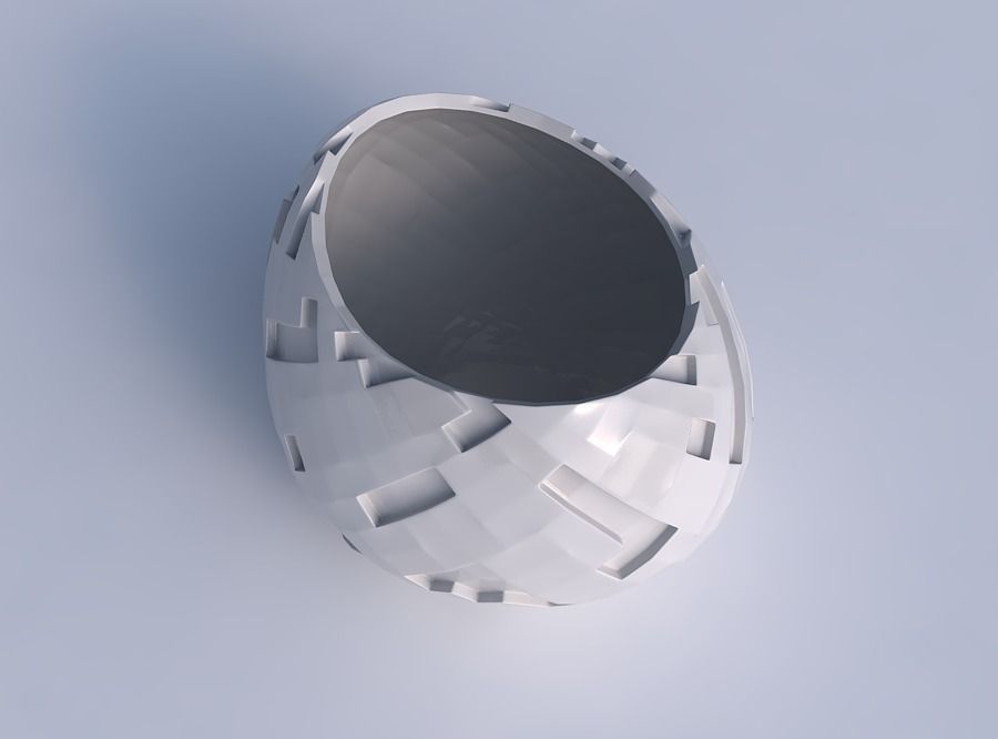 Bowl compressed 2 with cavities 3D print model_1