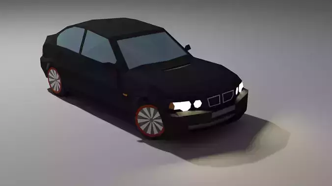 SPORTS CAR in low poly style