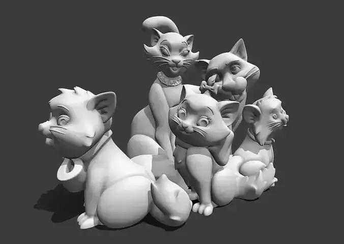 Aristocats disney cat 3D print model