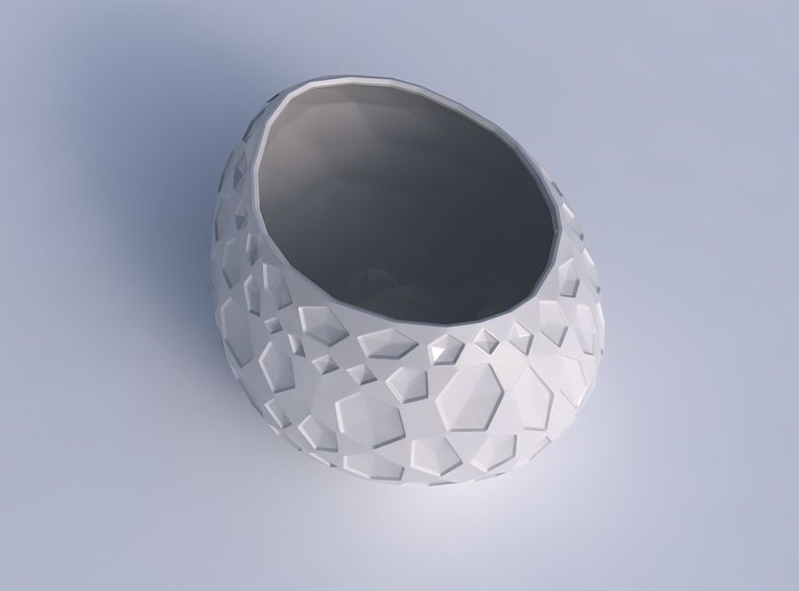 Bowl compressed 2 with crystal dents 3D print model_1