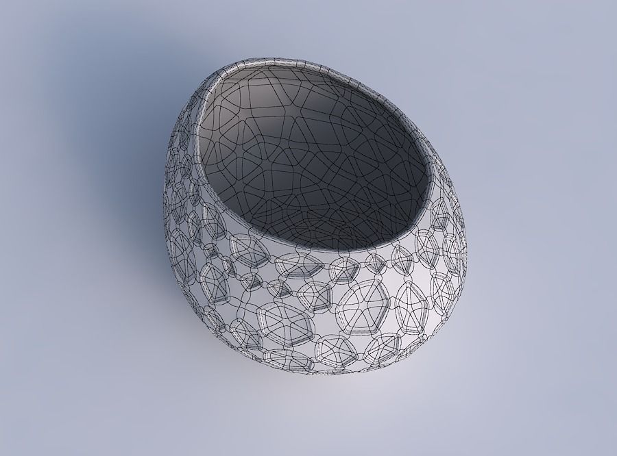 Bowl compressed 2 with crystal dents 3D print model_6