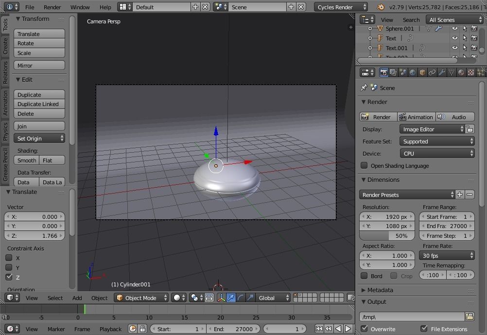Old style clock Low-poly 3D model_2