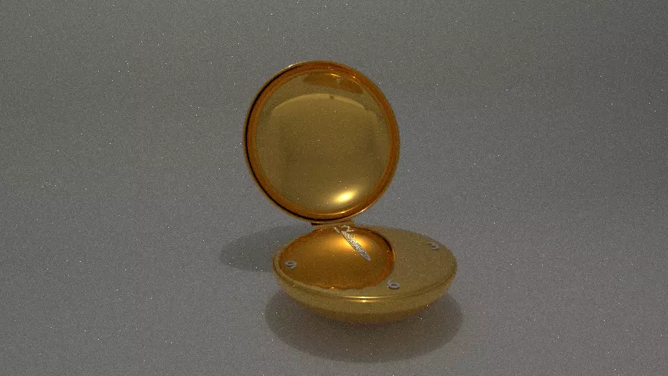 Old style clock Low-poly 3D model_0