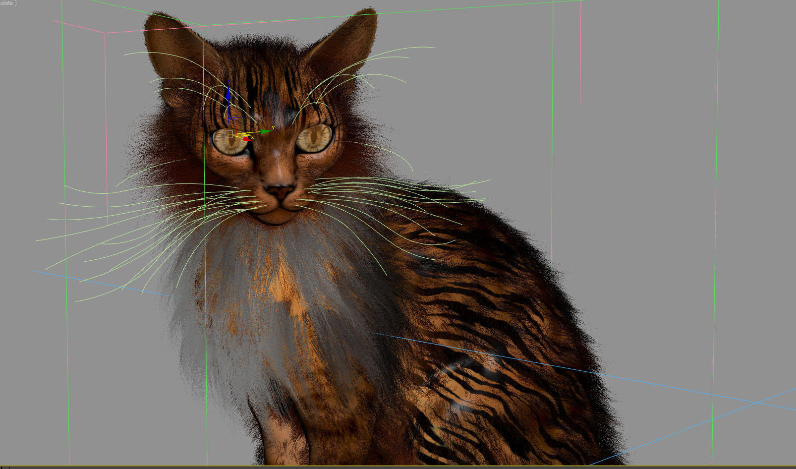 Rigged Cat Hyper Realistic model with Fur - 4 all 3d packages  Low-poly 3D model_10