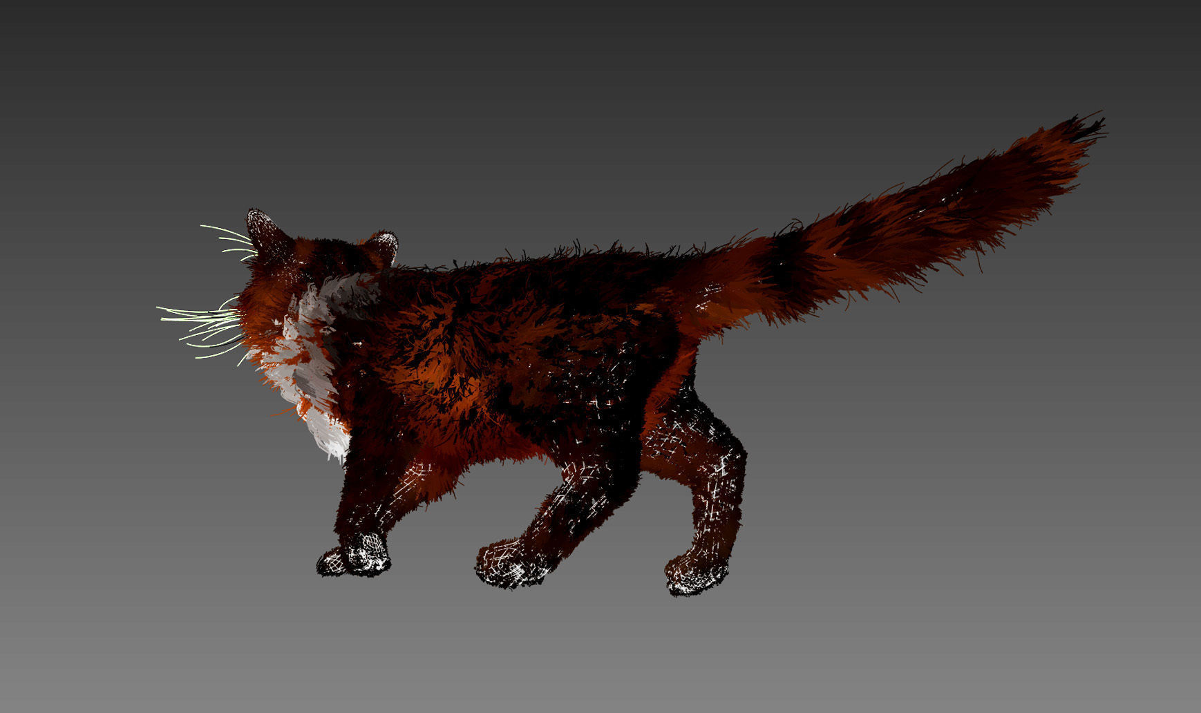 Rigged Cat Hyper Realistic model with Fur - 4 all 3d packages  Low-poly 3D model_3