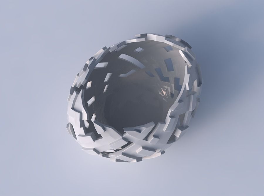 Bowl compressed 2 with cuts and bulges 3D print model_2