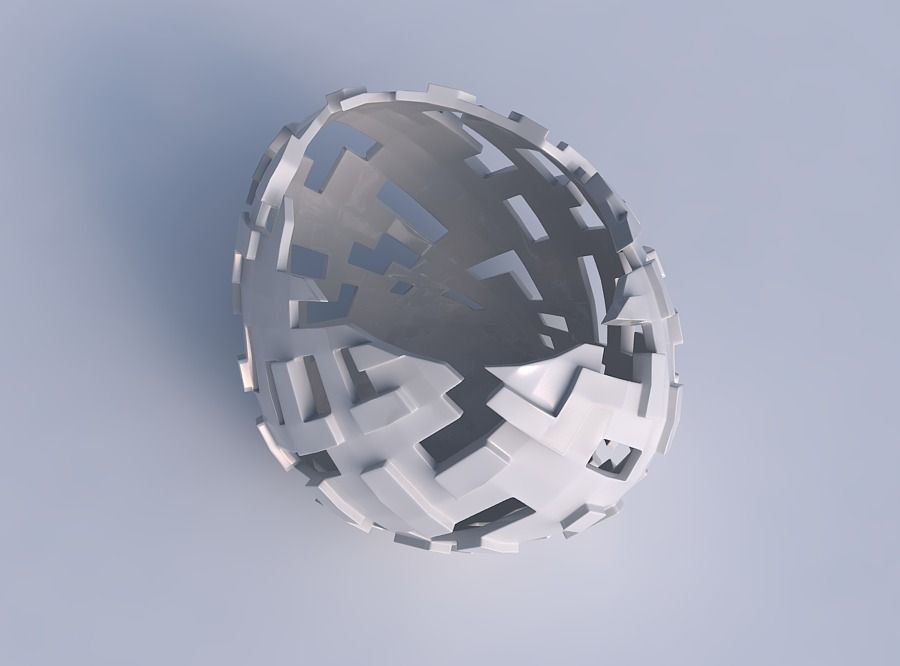 Bowl compressed 2 with cuts and bulges 3D print model_1