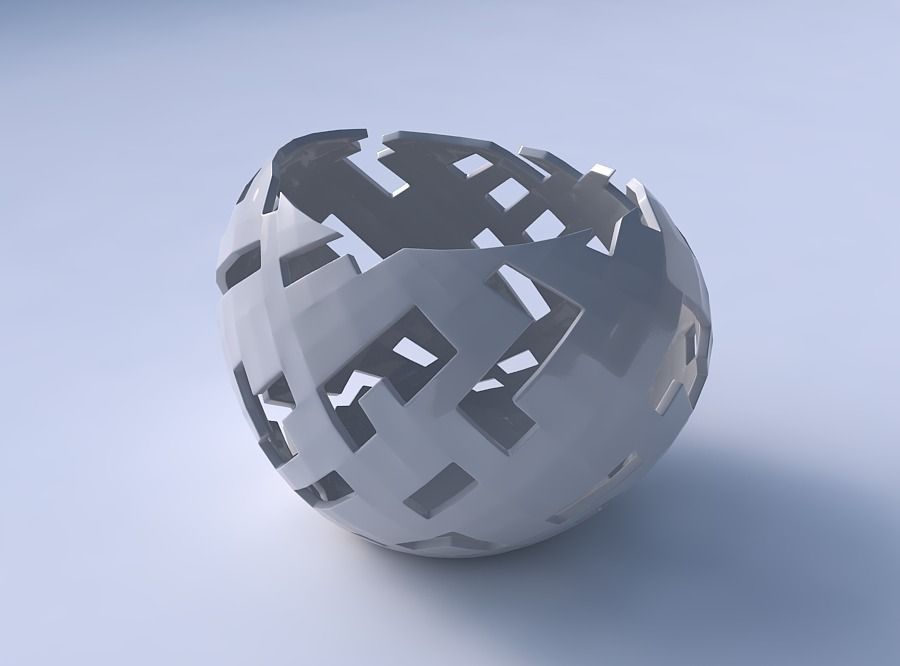 Bowl compressed 2 with cuts 3D print model_3