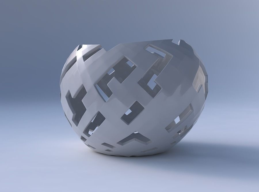 Bowl compressed 2 with cuts 3D print model_4