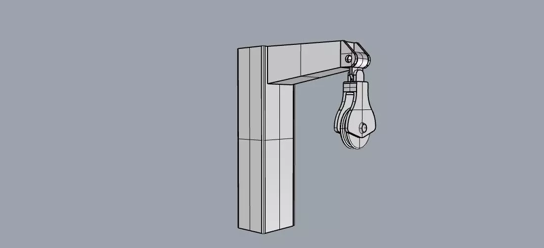 Small boat Crane 3D print model_0