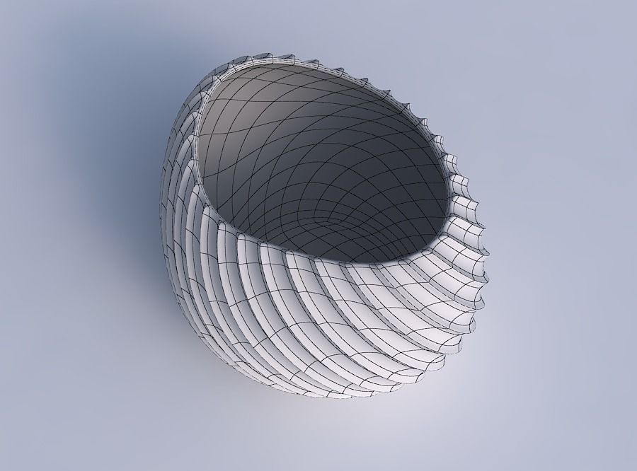 Bowl compressed 2 with extruded vertical lines 2 3D print model_6