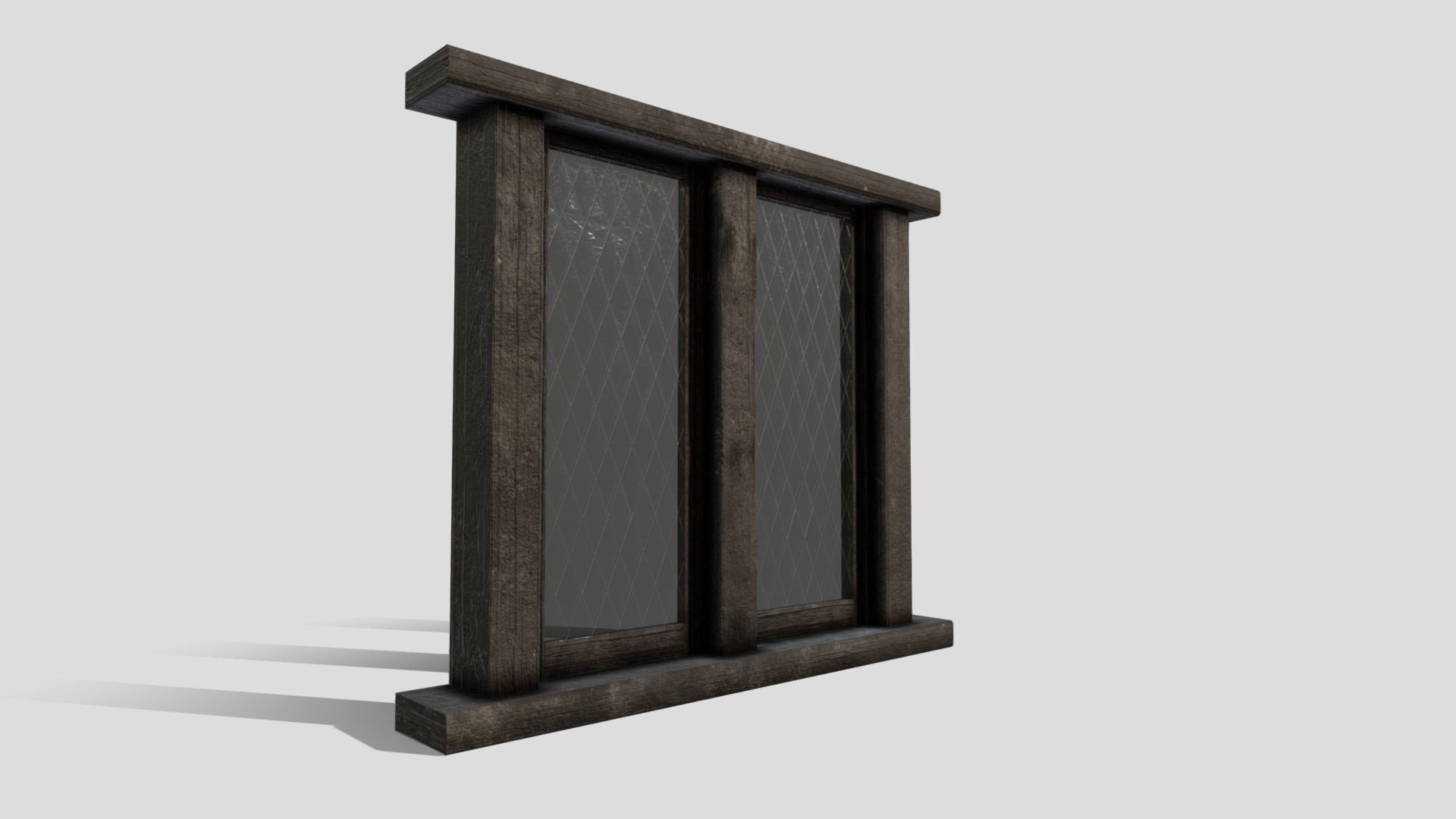 Generic Medieval Window Low-poly 3D model_2