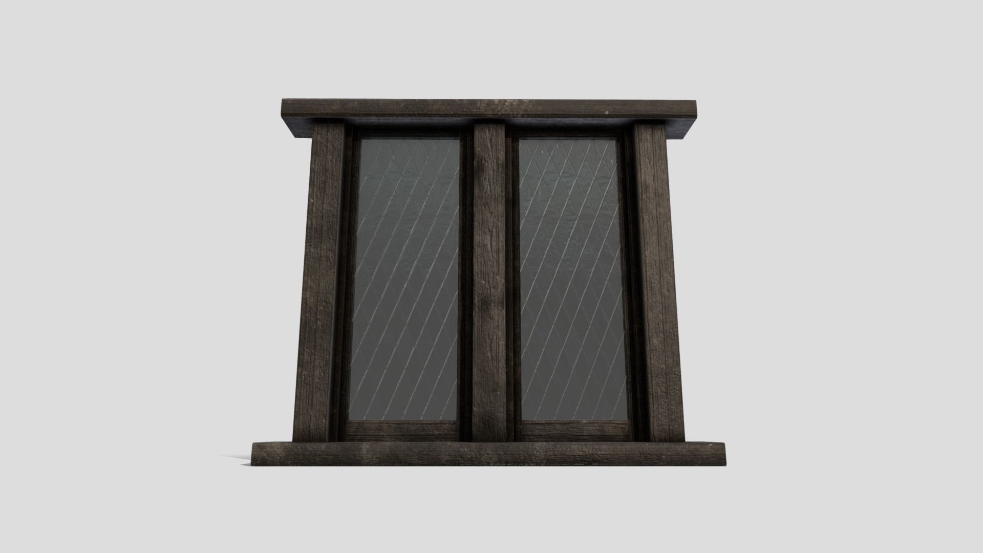 Generic Medieval Window Low-poly 3D model_4