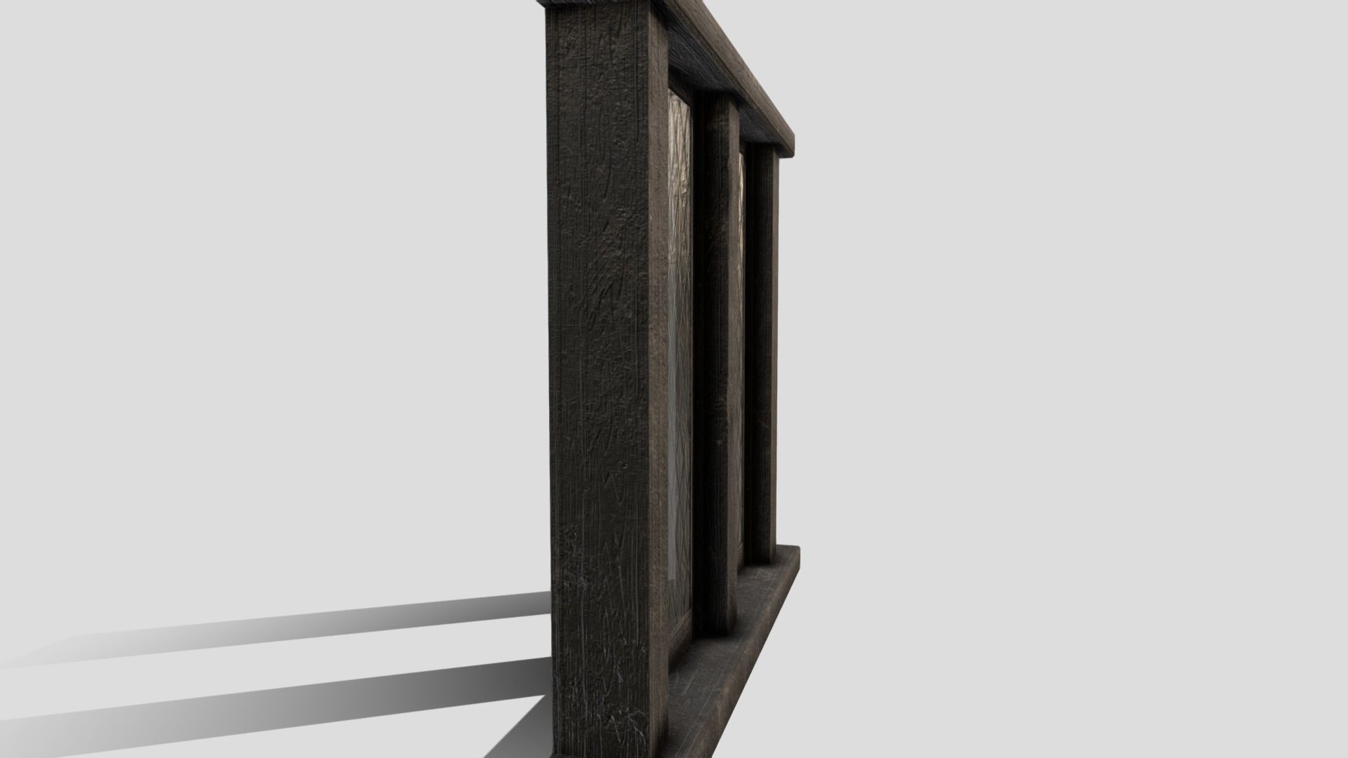 Generic Medieval Window Low-poly 3D model_6