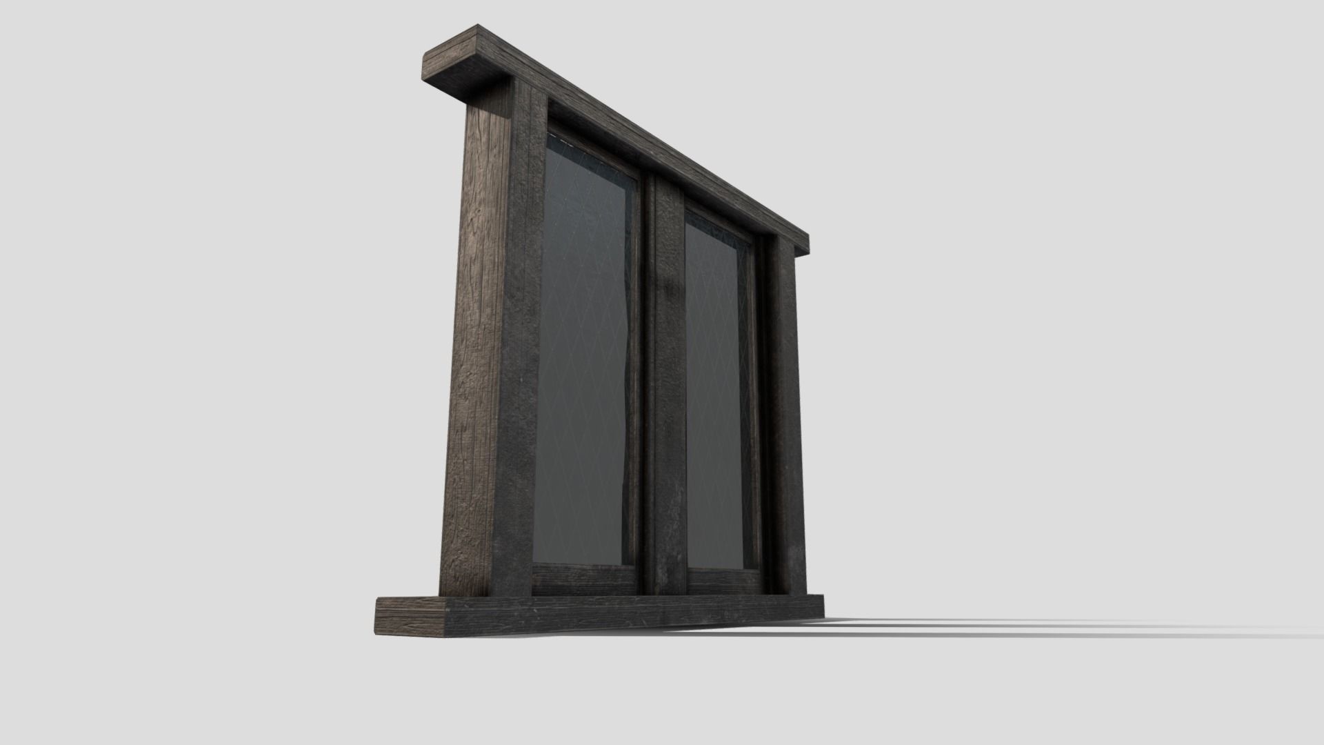 Generic Medieval Window Low-poly 3D model_1