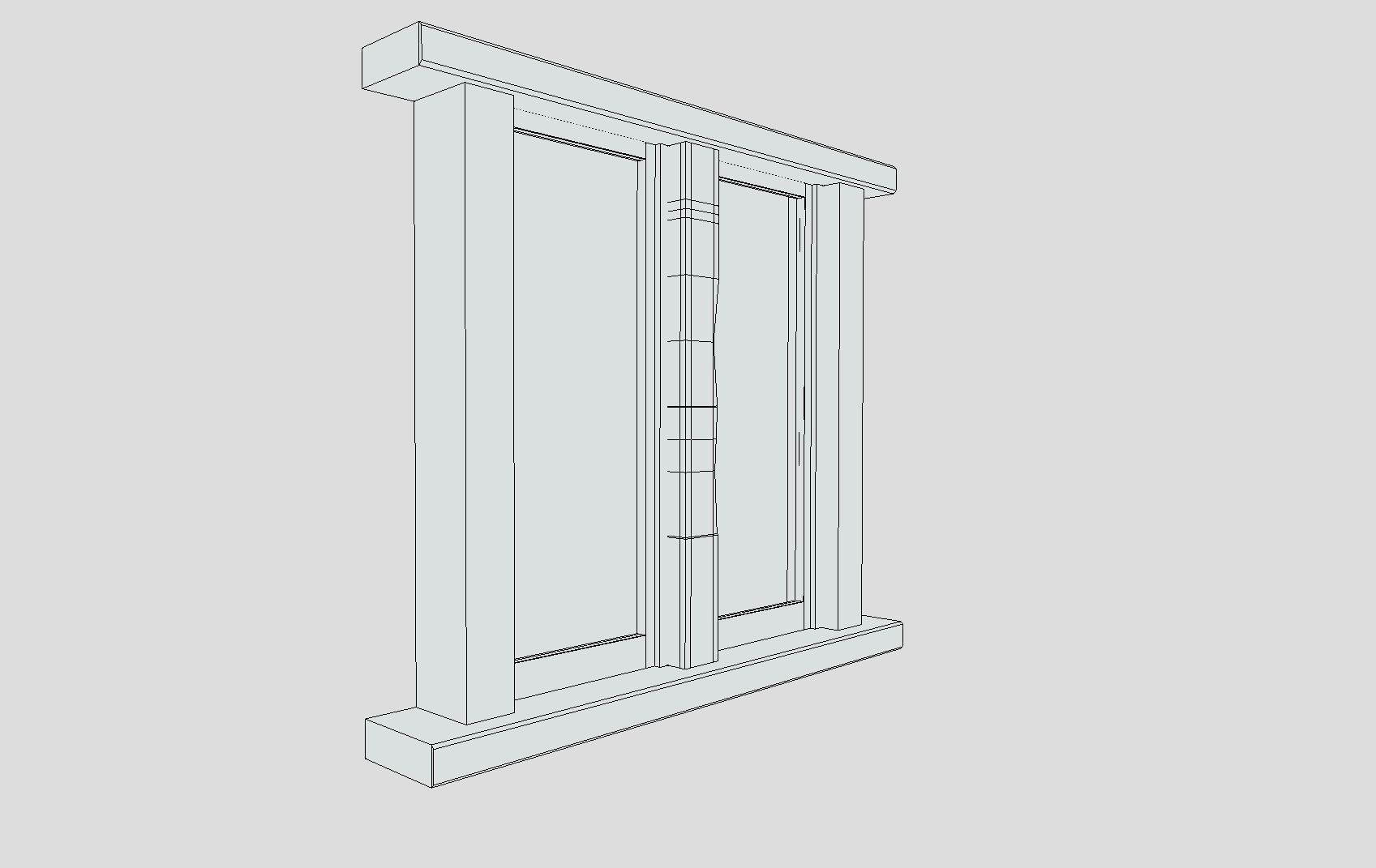 Generic Medieval Window Low-poly 3D model_7