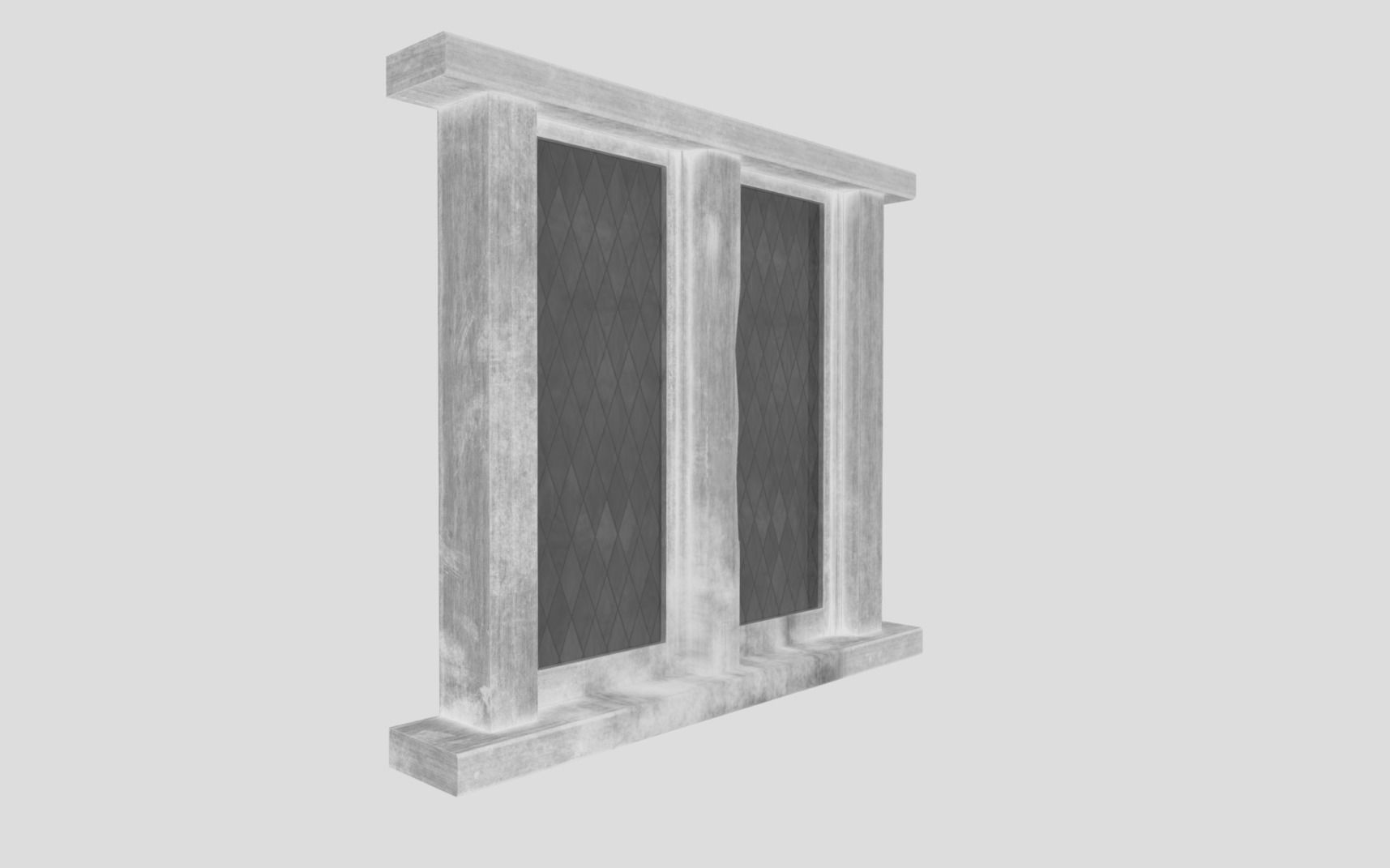 Generic Medieval Window Low-poly 3D model_9