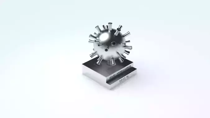 Novel Coronavirus COVID 19 SILVER 3D print model