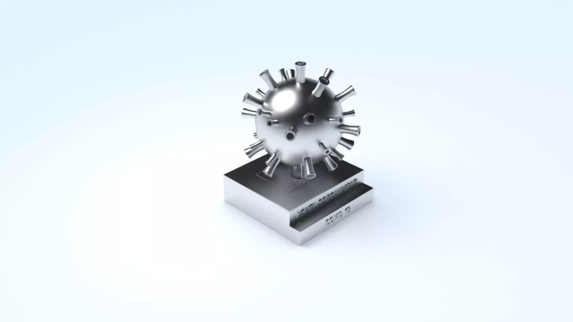 Novel Coronavirus COVID 19 SILVER 3D print model