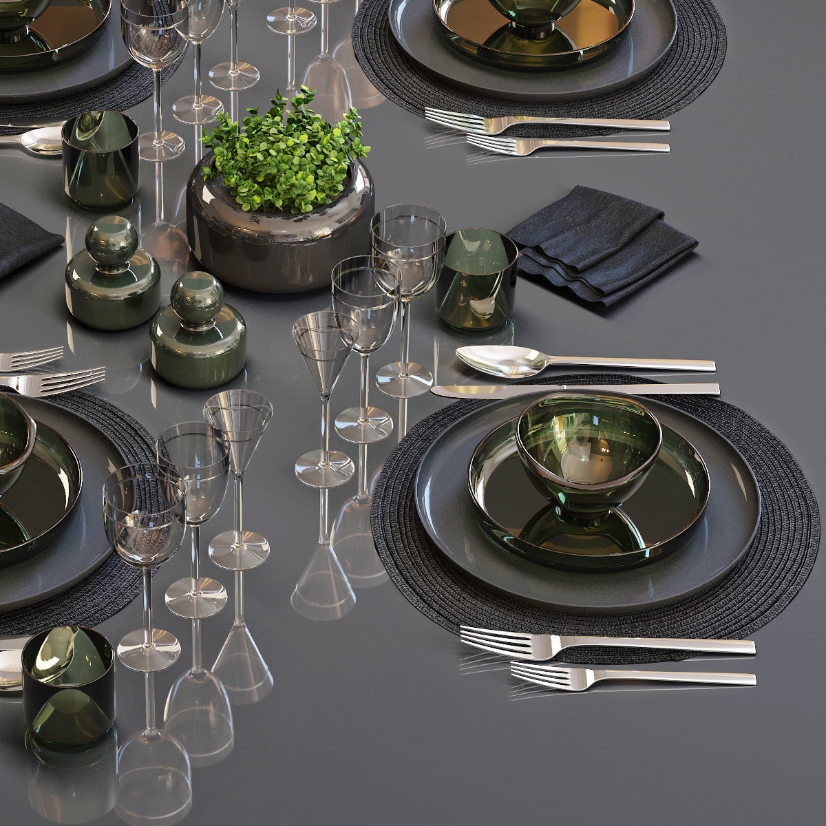 Table setting 25 3D model_1