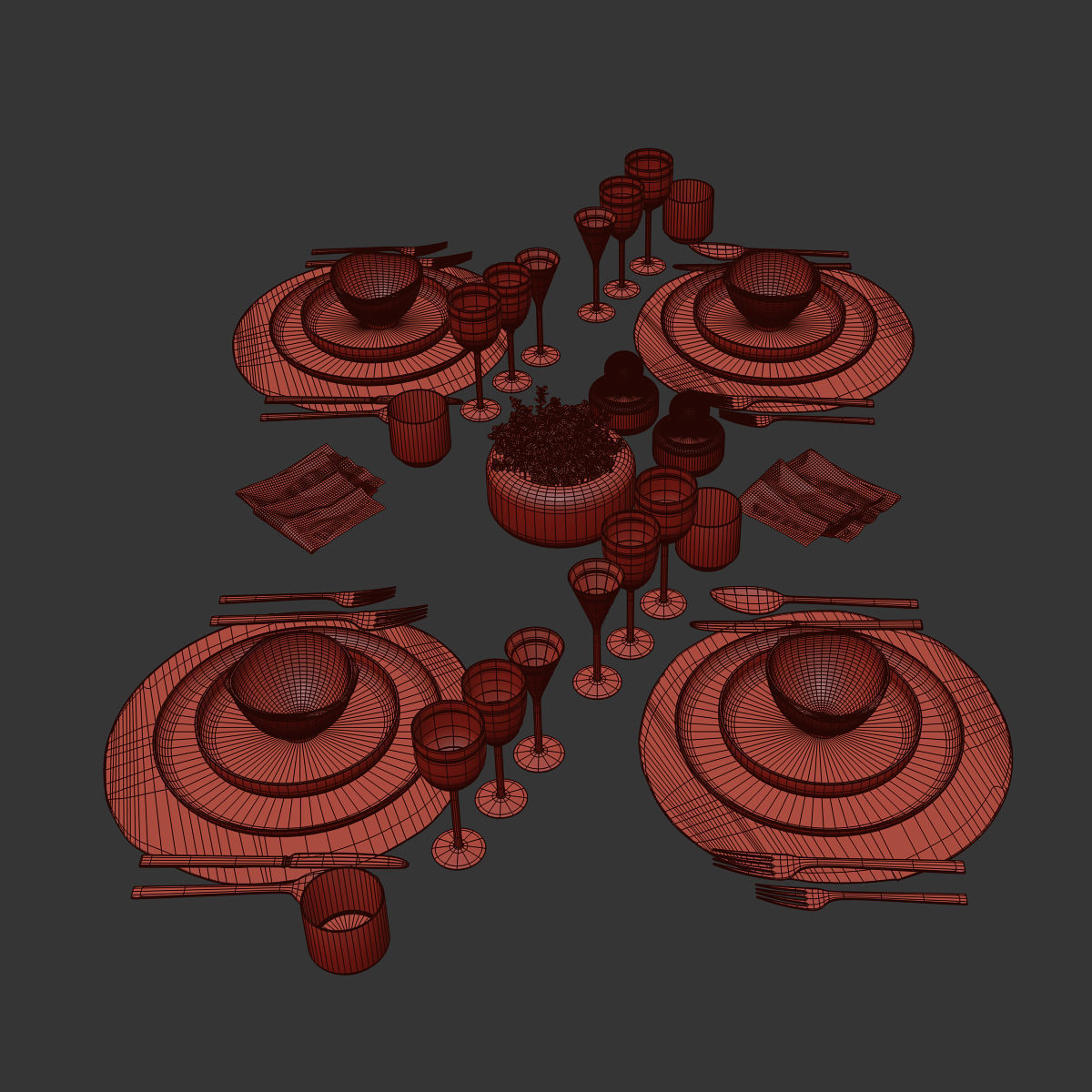 Table setting 25 3D model_6