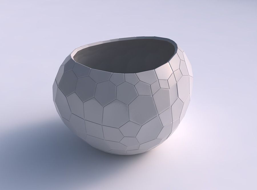 Bowl compressed 2 with fine organic cells 3D print model_0