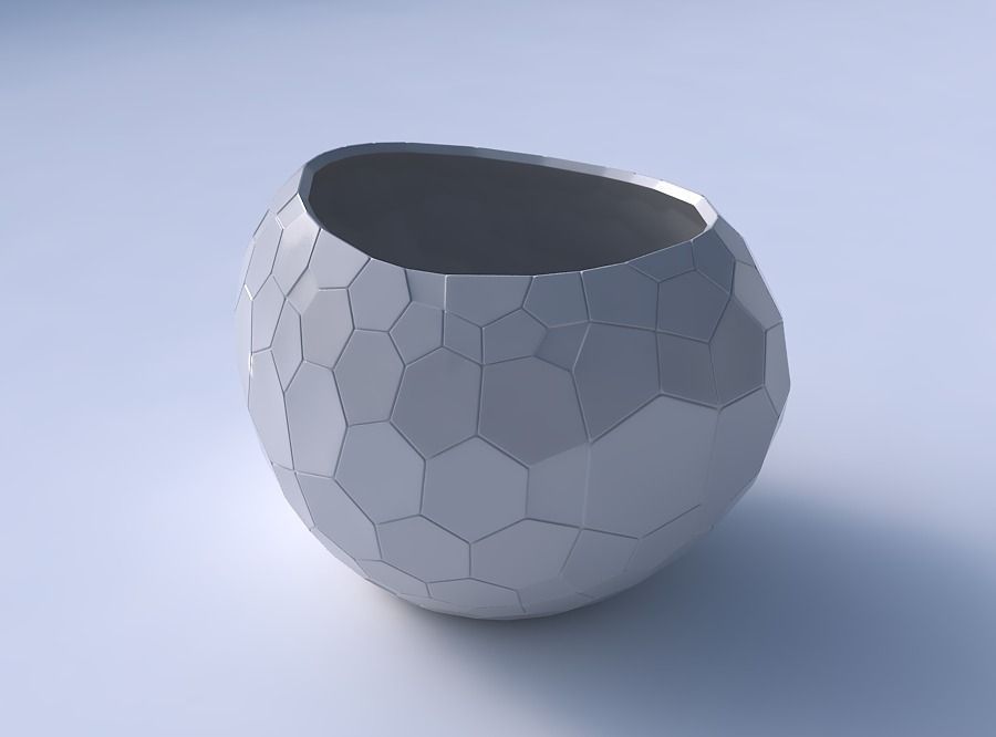 Bowl compressed 2 with fine organic cells 3D print model_3