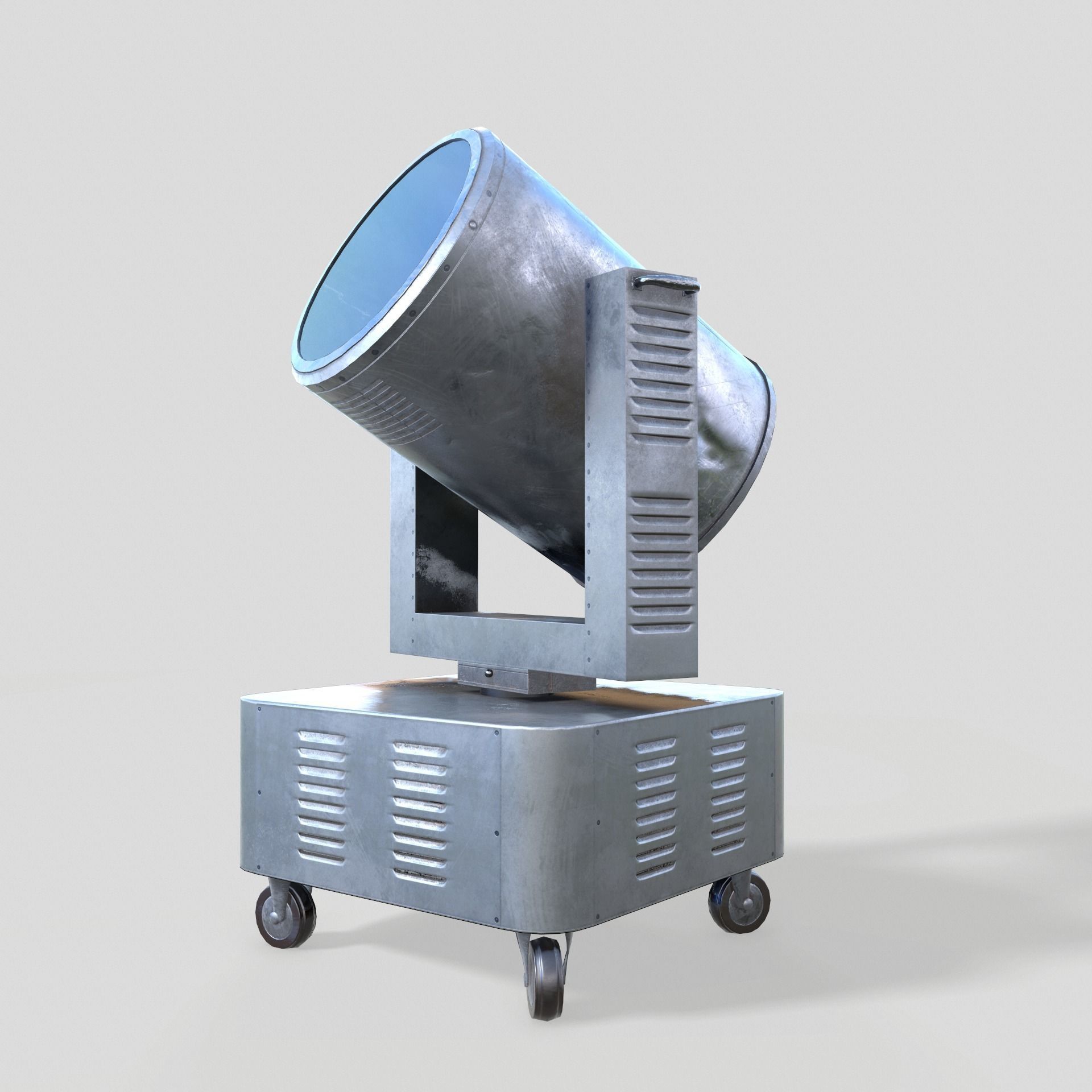 RIGED Searchlight 3d model Low-poly 3D model_4