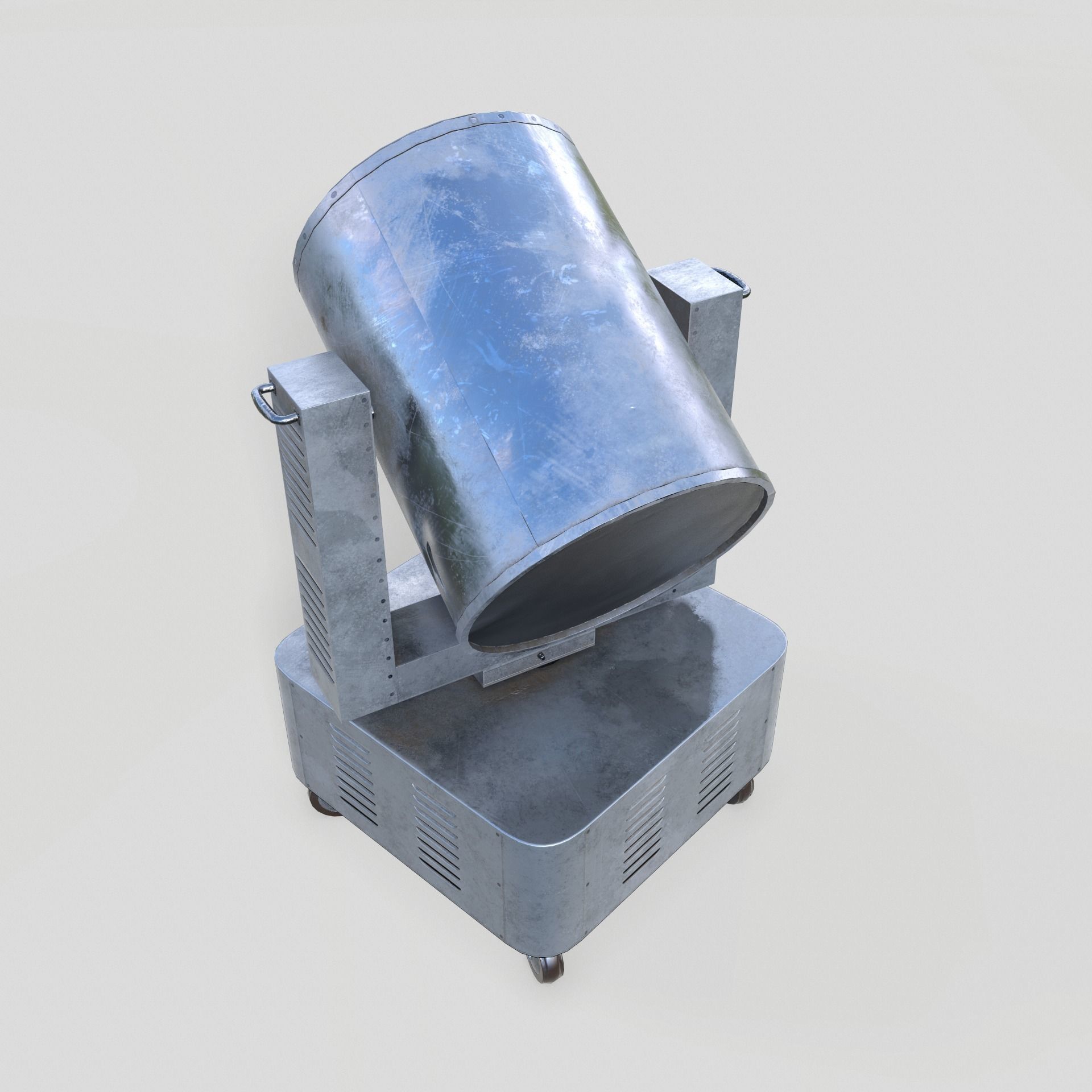 RIGED Searchlight 3d model Low-poly 3D model_5