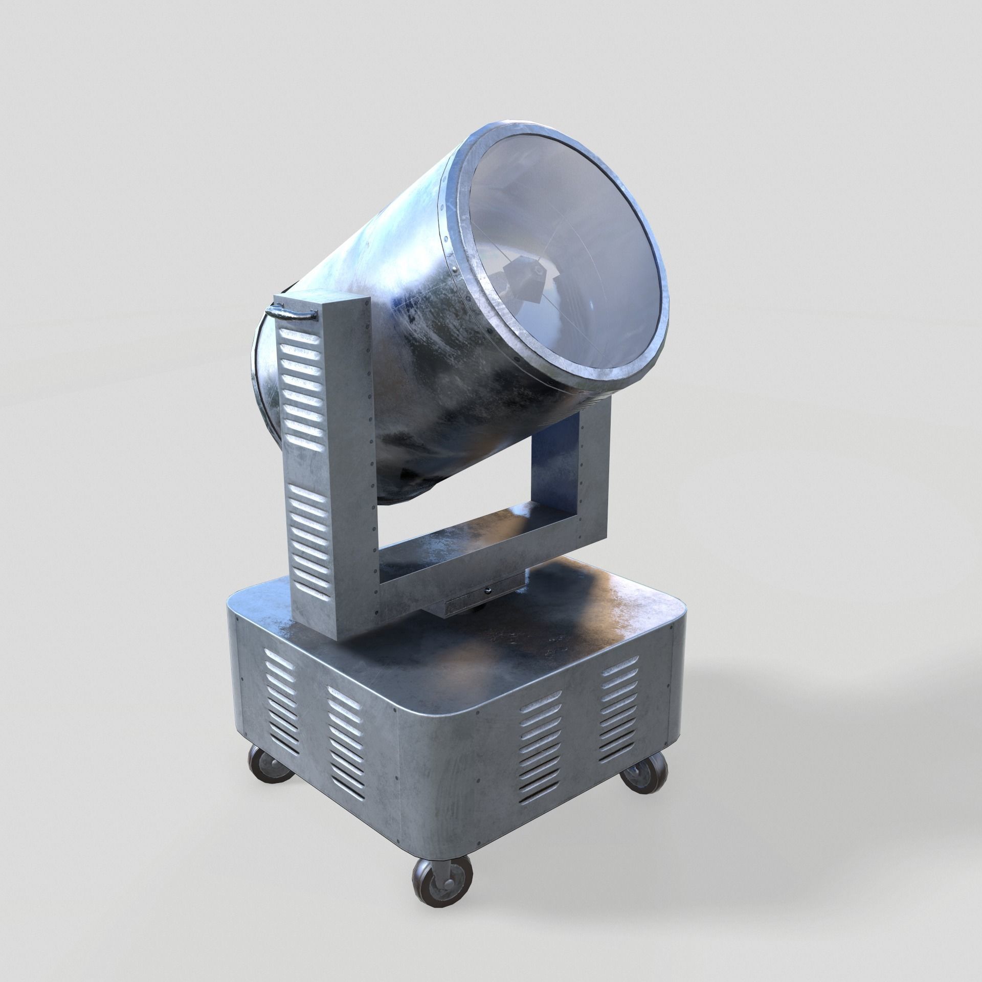RIGED Searchlight 3d model Low-poly 3D model_6