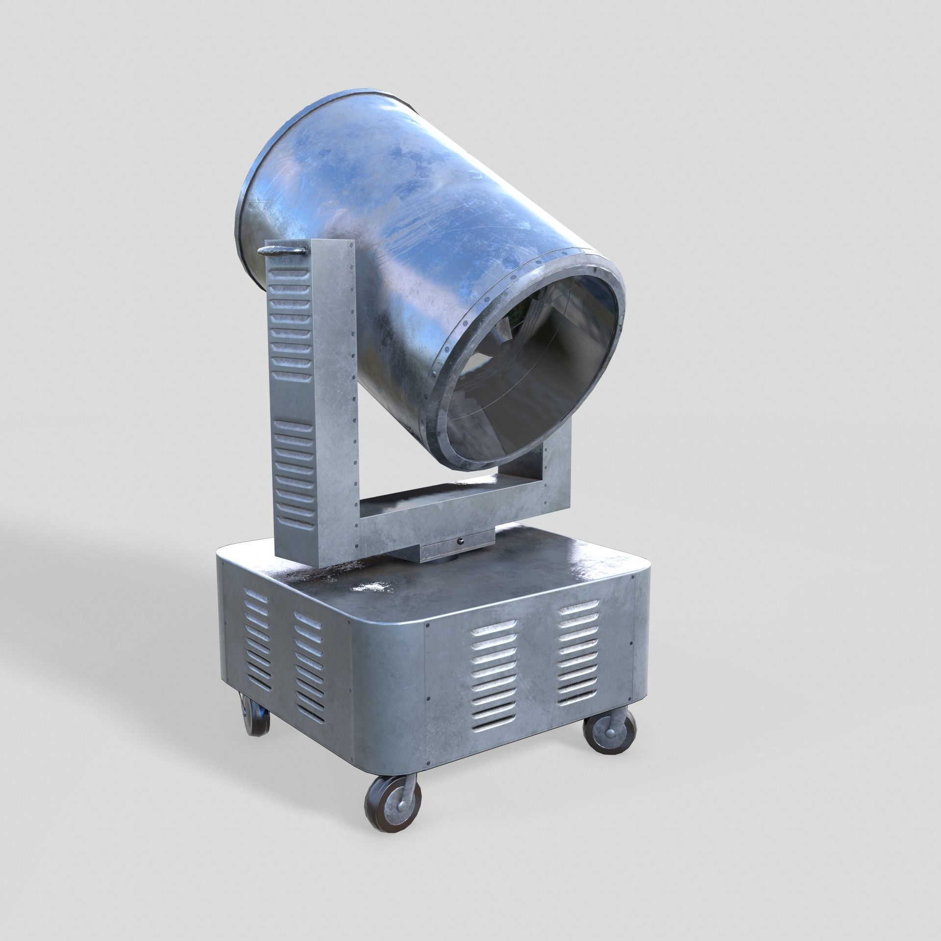 RIGED Searchlight 3d model Low-poly 3D model_7