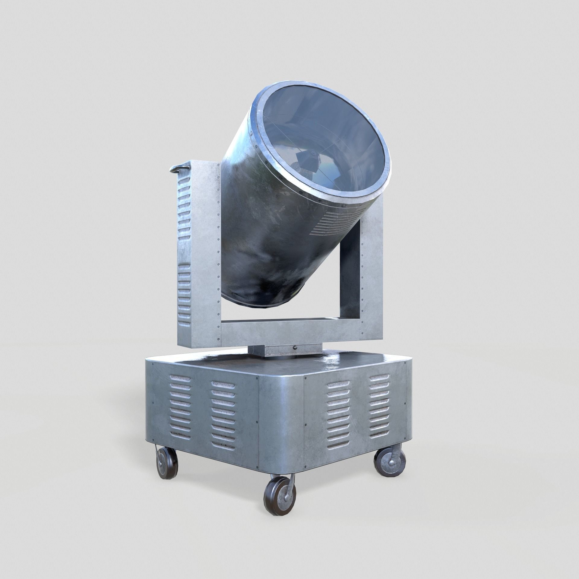 RIGED Searchlight 3d model Low-poly 3D model_3