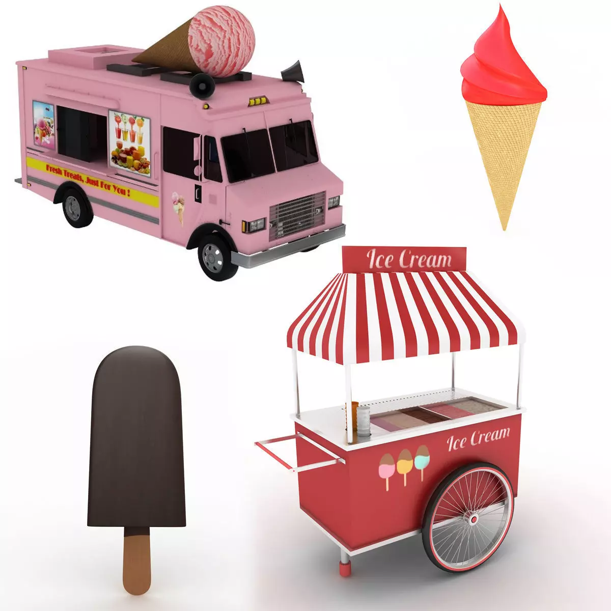 Ice Cream Collection 2 3D model_0