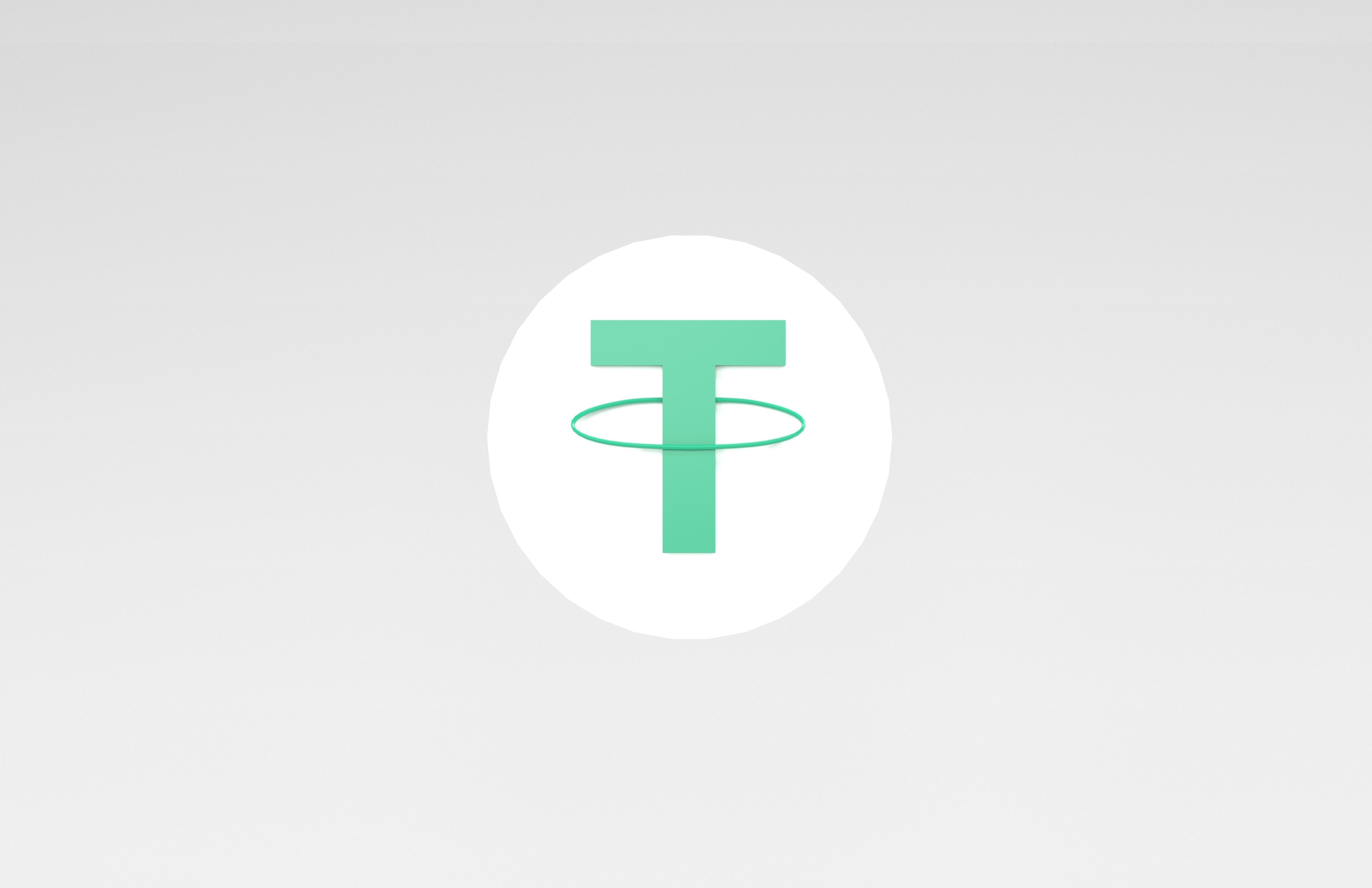 Tether USDT Coin v2 002 Low-poly 3D model_1