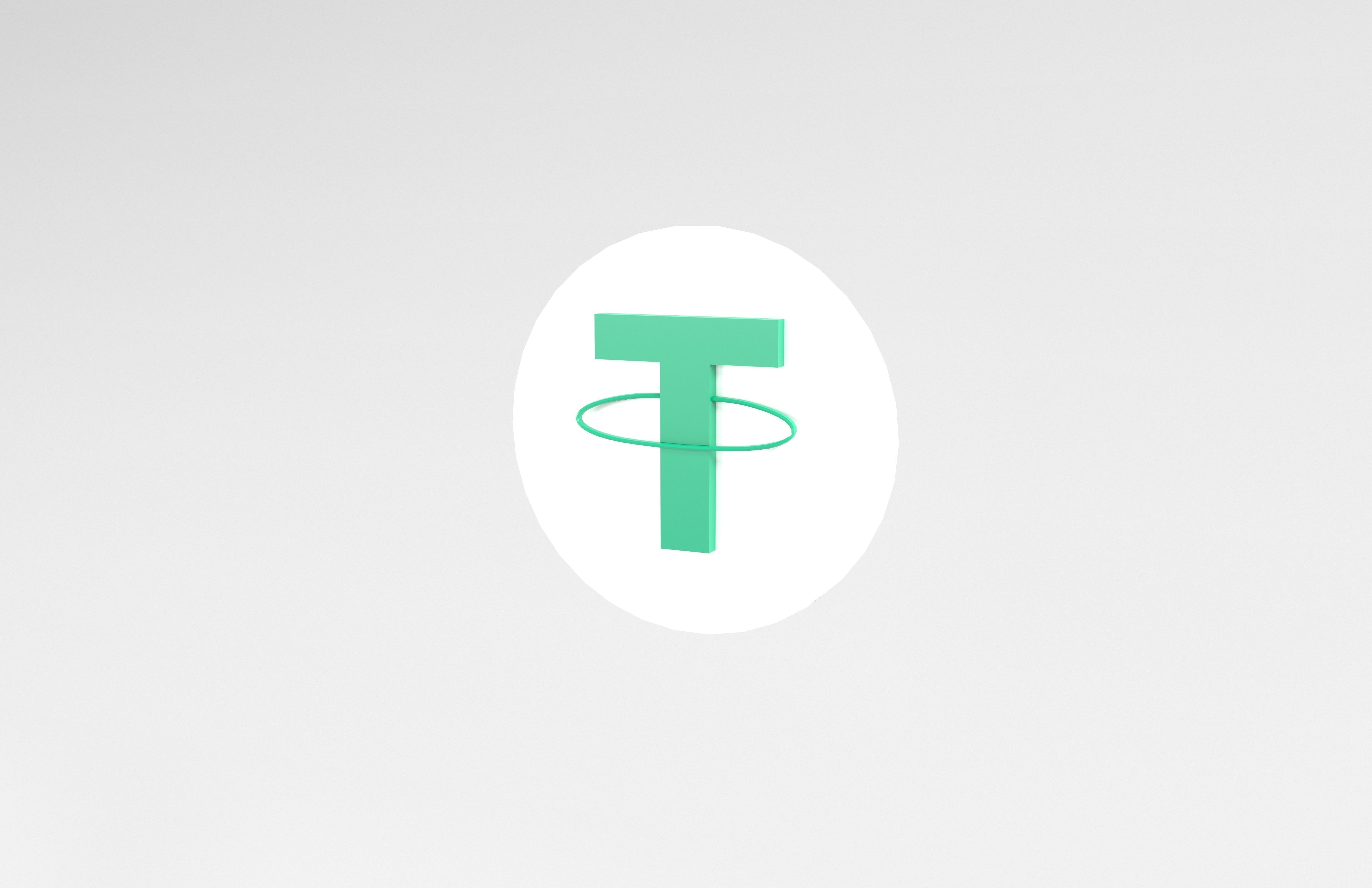 Tether USDT Coin v2 002 Low-poly 3D model_2
