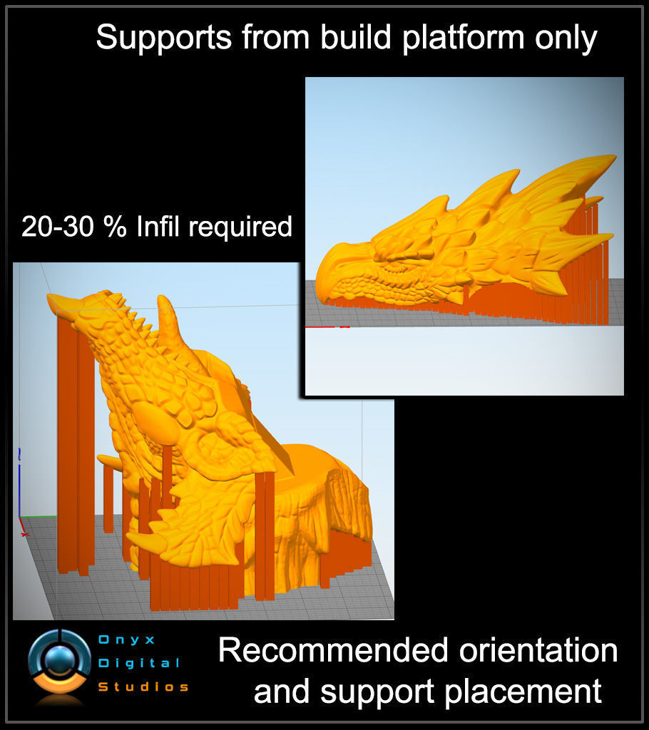 3D Printable Monster hunter wall trophy - Rathalos 3D print model_4