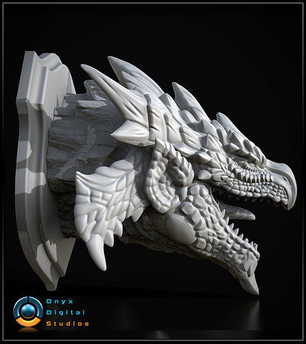 3D Printable Monster hunter wall trophy - Rathalos 3D print model
