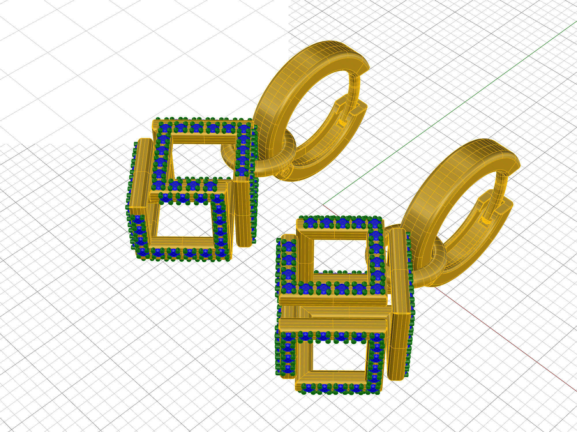 Infinity Cube Earrings 3D print model_9