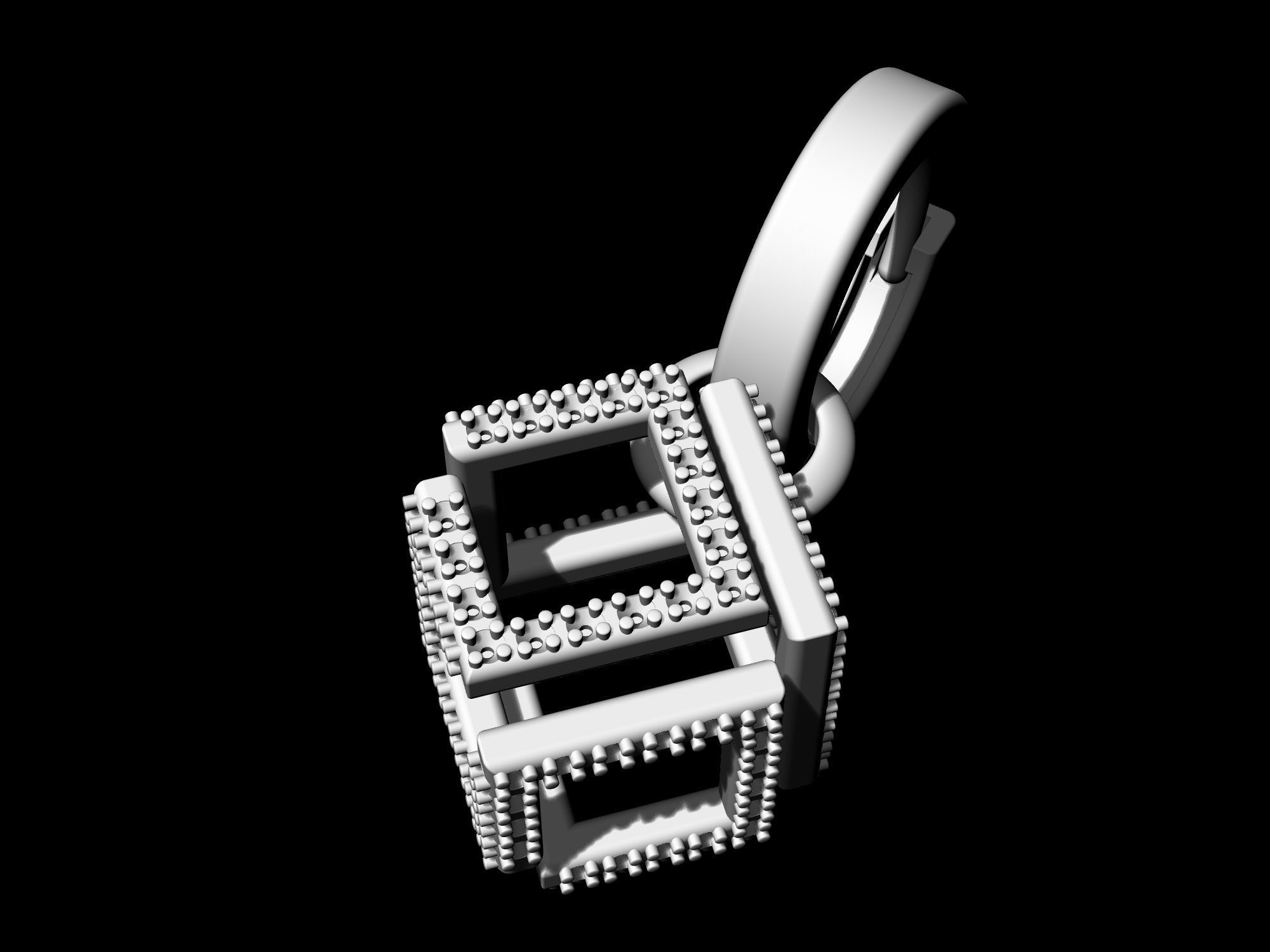 Infinity Cube Earrings 3D print model_4