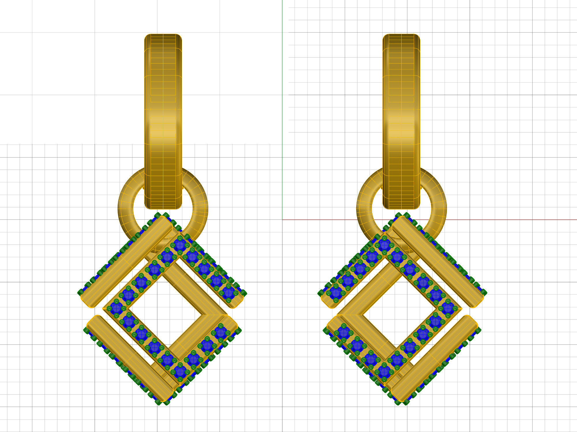 Infinity Cube Earrings 3D print model_11