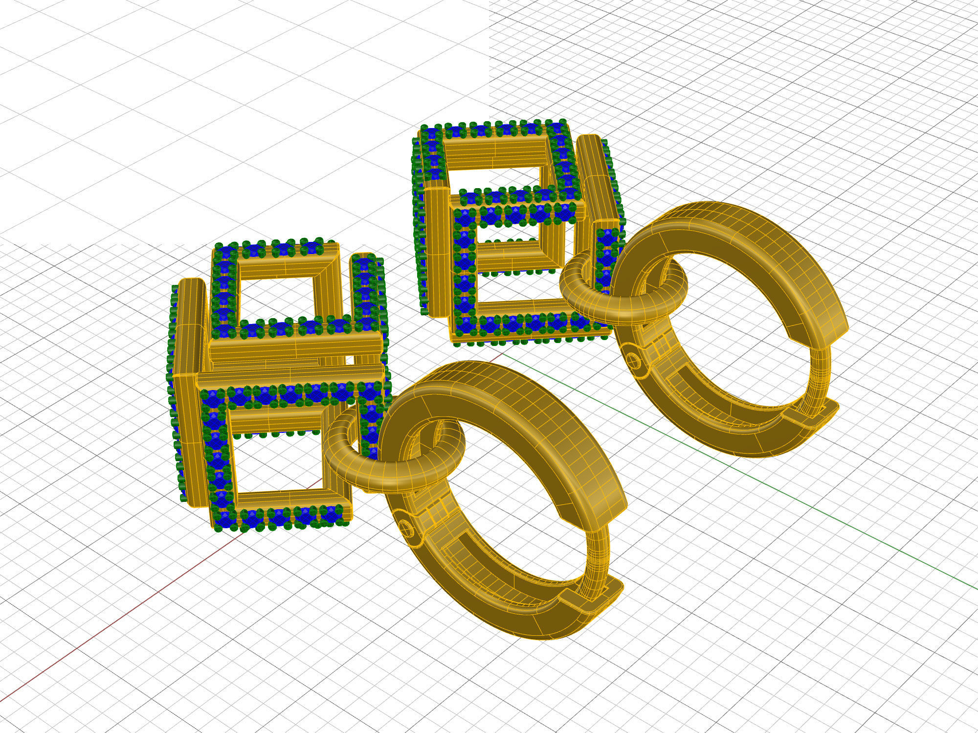 Infinity Cube Earrings 3D print model_10