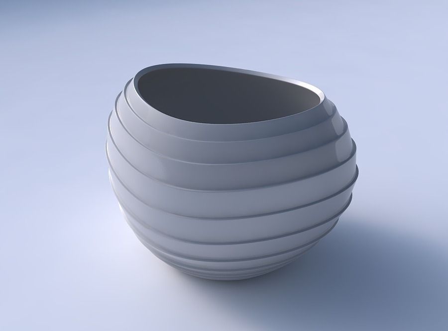 Bowl compressed 2 with horizontal layers 3D print model_3