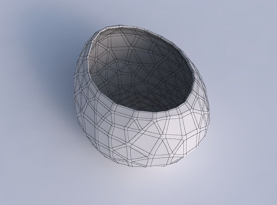 Bowl compressed 2 with low-polygon 3D print model_6
