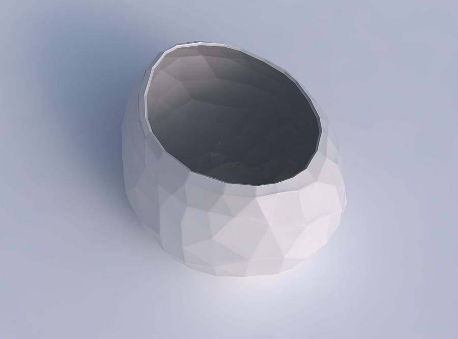 Bowl compressed 2 with low-polygon 3D print model_1