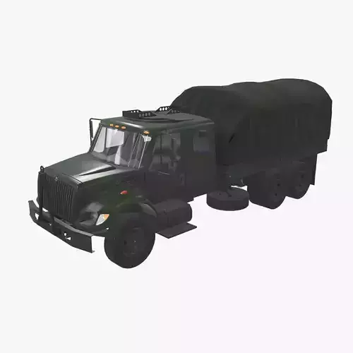 Military Truck Green Low-poly 3D model