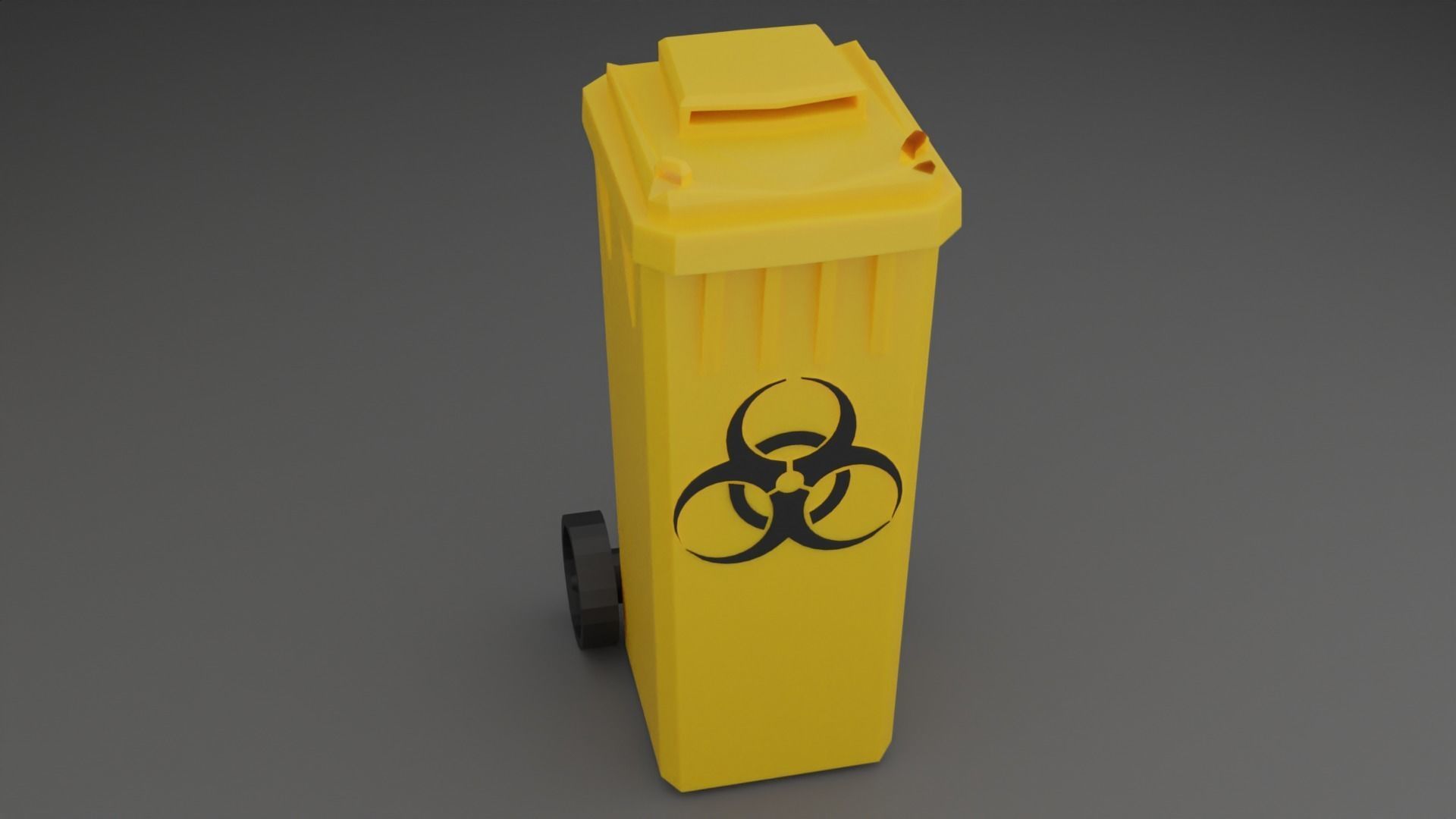 Biohazard Trash Bin Pack Low-poly 3D model_12