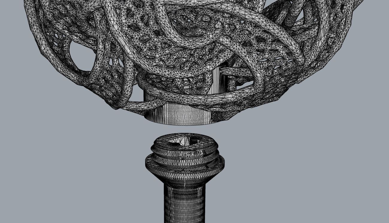 Voronoi Stars Lamp 3D print model_6