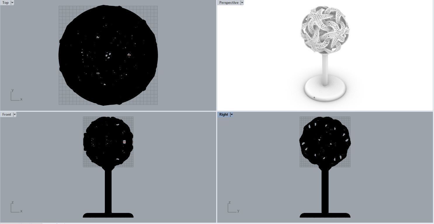 Voronoi Stars Lamp 3D print model_8