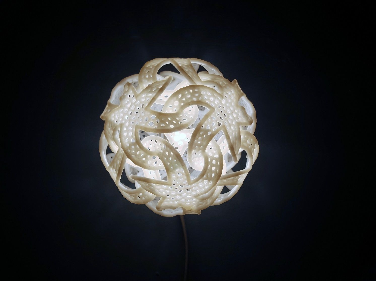 Voronoi Stars Lamp 3D print model_2